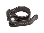 Bontrager Quick Release Seatpost Clamp, black with lever, shown on a white background.