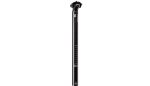 Bontrager Elite Seatpost: black seatpost with markings and clamp.