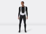 Smiling person in Bontrager Circuit Thermal inForm Bib Cycling Tight and black long-sleeve top.