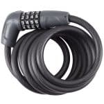 A black Bontrager Comp Combo Cable Lock features secure numbered dials in a coiled design.