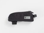 Black Bontrager Adventure Top Tube Bag with zip and diamond-patterned fabric.