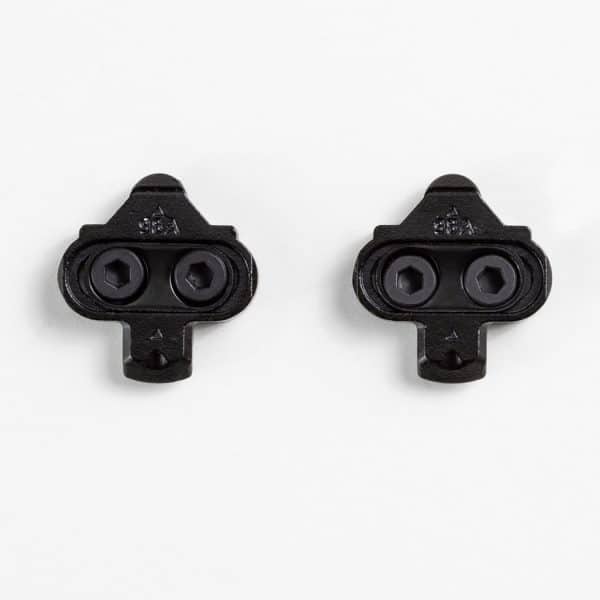 Bontrager MTB Clipless Pedal Cleat Set in black, shown on a white background.