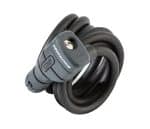 Bontrager Comp Keyed Cable Lock: coiled black cable with grey locking mechanism.