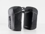 Bontrager MIK Commuter Double Pannier bags in black and grey on a white background.