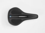 Bontrager Commuter Fluid Bike Saddle with centre cut-out, top view on white background.