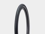 Black Bontrager E6 Hard-Case Lite E-Bike Tyre with textured tread on white background.