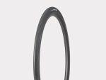 A Bontrager R3 Hard-Case Lite Road Tyre stands upright against a plain white background.