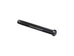 Bontrager Switch Lever Front Thru Axle, black with white markings, on white background.
