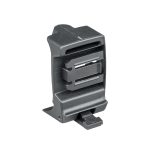 Trek Madone SLR Blendr Rear Light Bracket, black plastic with locking clip, on white background.