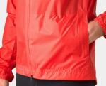 Person in Bontrager Circuit Cycling Rain Jacket Extra Large and black trousers, hand in pocket.