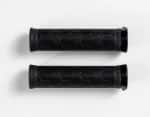 Two black Bontrager XR Trail Elite MTB grips placed parallel on a white background.