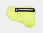 Bright yellow Bontrager Circuit Cycling Wind Gilet with zip-fastened pocket and irregular shape.