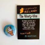 Boreen Bike - Badge: Ice cream cone pin with card about Ireland’s iconic "99" treat.