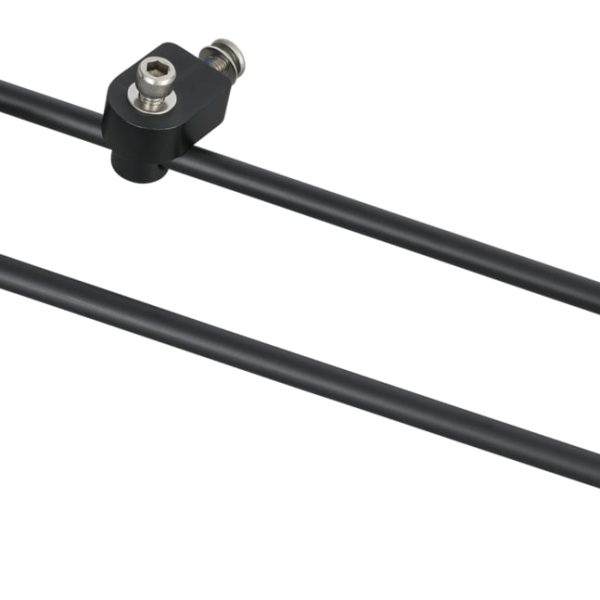 Two black 250mm straight alloy stays, ideal for Trek Diamant Villiger Rack I-Type mounting.