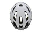 Top view of Bontrager Solstice Mips Bike Helmet M/L with ventilation slots and black padding.